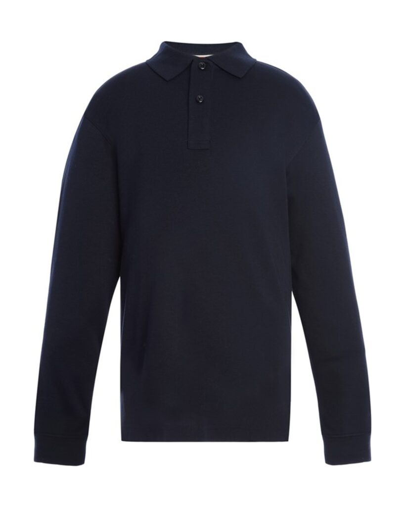 Girls Long Sleeve Interlock Polo